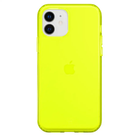 Neon Yellow Clear iPhone Case