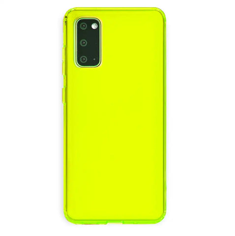 Neon Yellow Clear Samsung Case