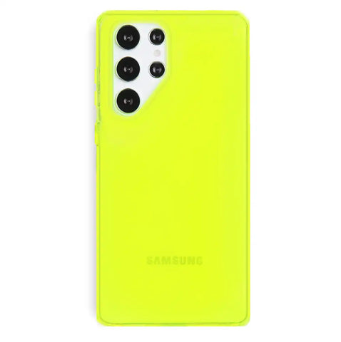 Neon Yellow Clear Samsung Case