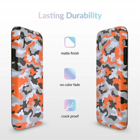 Orange Camo iPhone Case
