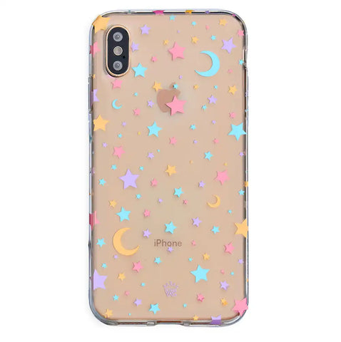 Pastel Starry Night Clear iPhone Case