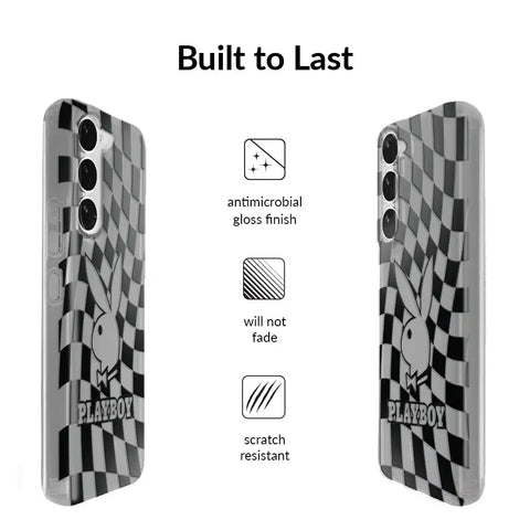 Playboy Checkmate Clear Samsung Case