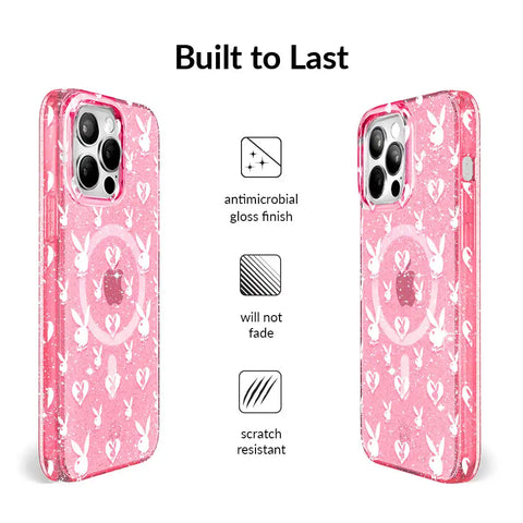 Playboy Pink Bunny Glitter iPhone Case