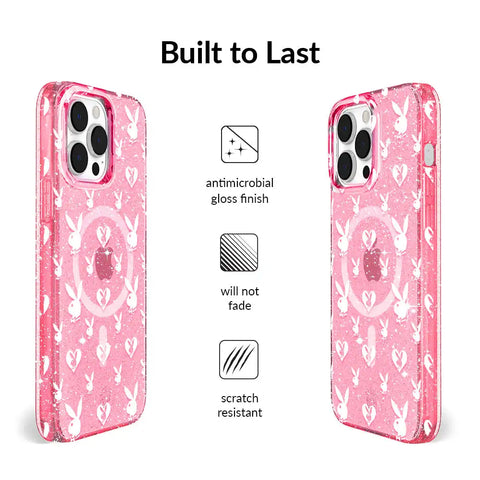 Playboy Pink Bunny Glitter iPhone Case