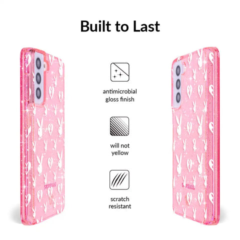 Playboy Pink Bunny Glitter Samsung Case