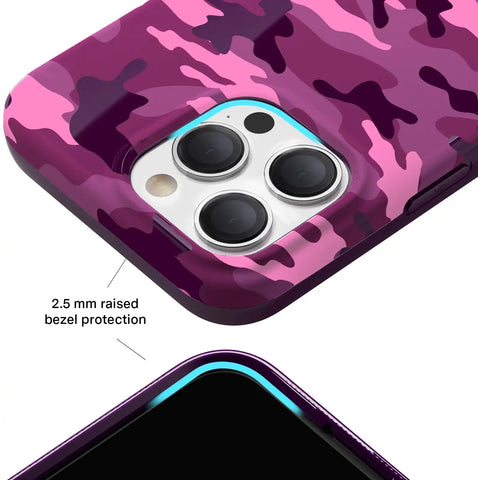 Magenta Camo iPhone Case