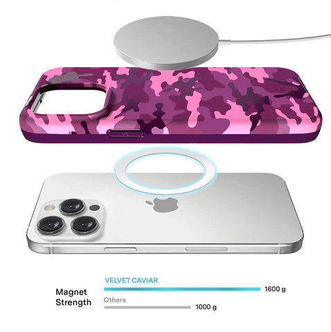 Magenta Camo iPhone Case