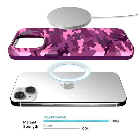 Magenta Camo iPhone Case
