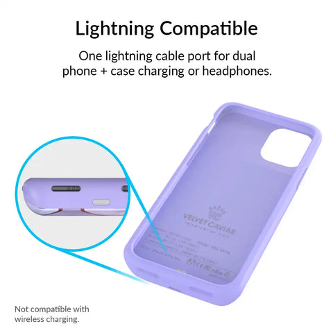 Purple Geometric iPhone Charging Case
