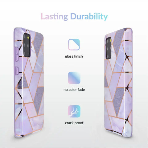 Purple Geometric Marble Samsung Case