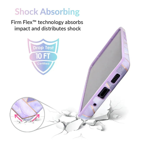 Purple Geometric Marble Samsung Case