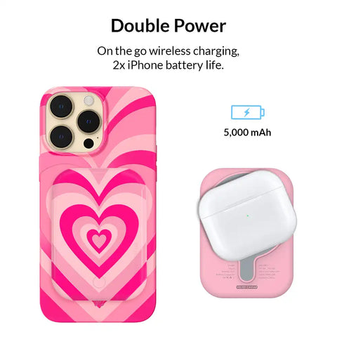 Pink Sweethearts Portable MagSafe Charger Power Pack