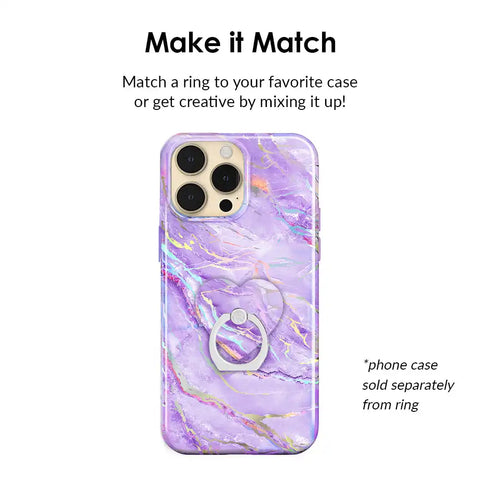 Purple Holo Moonstone Phone Ring