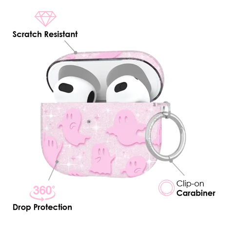 Ghosted Pink Glitter AirPod Case