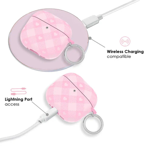 Dolly Pink Gingham AirPod Case