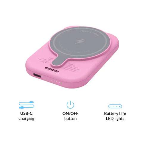 Pink Portable MagSafe Charger Power Pack