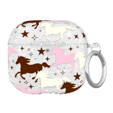 Pink Pony Glitter AirPod Case