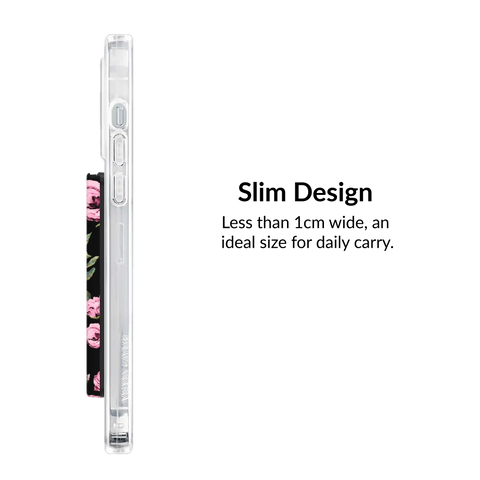 Pink Rose Floral MagSafe Wallet