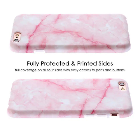 Pink Streak Marble iPhone Case
