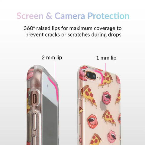 Pizza Lips iPhone Case by Kendall Vertes