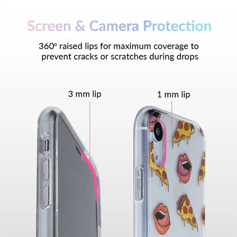 Pizza Lips iPhone Case by Kendall Vertes