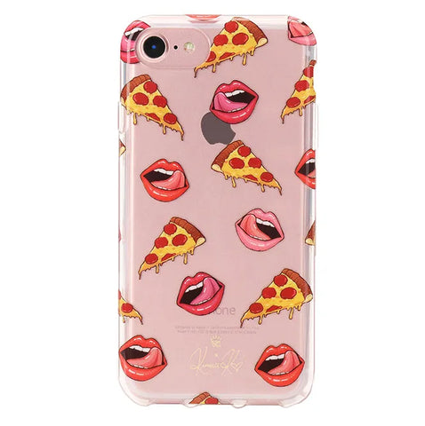 Pizza Lips iPhone Case by Kendall Vertes