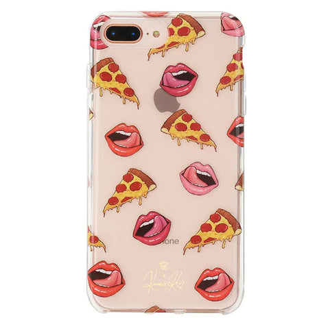 Pizza Lips iPhone Case by Kendall Vertes