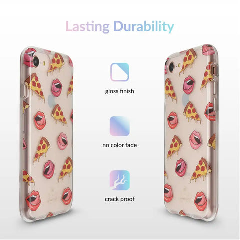 Pizza Lips iPhone Case by Kendall Vertes