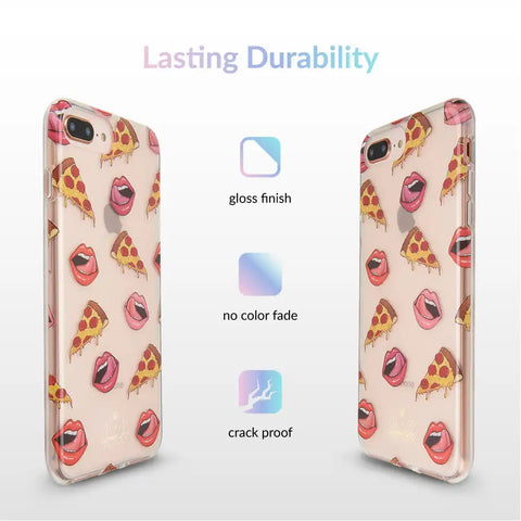 Pizza Lips iPhone Case by Kendall Vertes