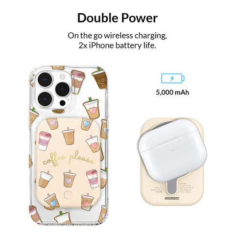 Coffee Please Portable MagSafe Charger Power Pack