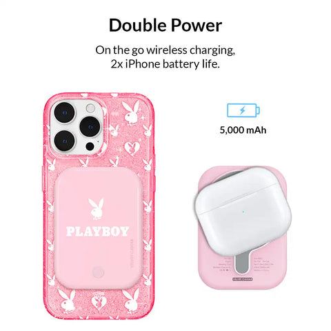 Playboy Pink Portable MagSafe Charger Power Pack