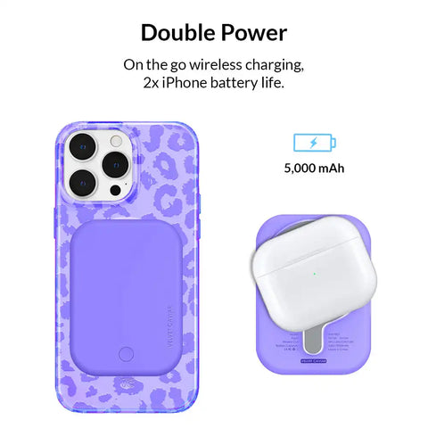 Electric Purple Portable MagSafe Charger Power Pack