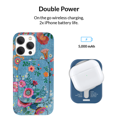 Groovy Floral Portable MagSafe Charger Power Pack