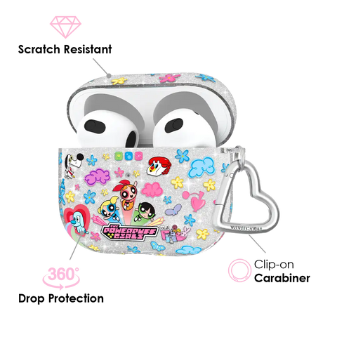 The Powerpuff Girls Girl Power Glitter AirPod Case