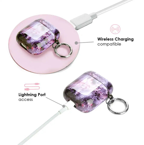 Purple Stone AirPods Case