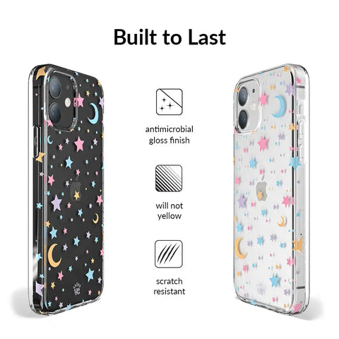 Pastel Starry Night Clear iPhone Case