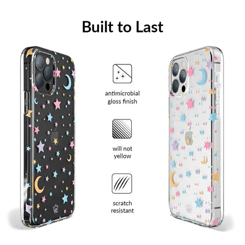 Pastel Starry Night Clear iPhone Case