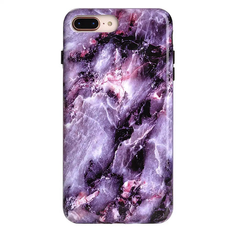 Purple Stone Marble iPhone Case