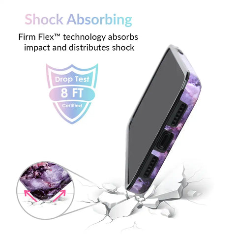 Purple Stone Marble iPhone Case