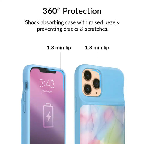 Pastel Tie Dye iPhone Charging Case