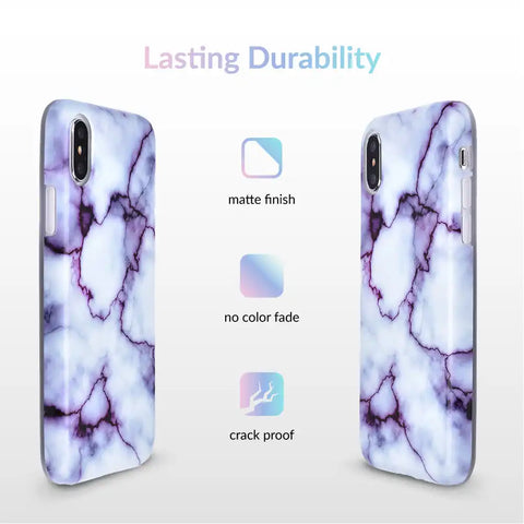 Purple Streak Marble iPhone Case