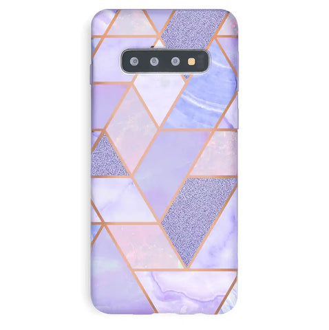 Purple Geometric Marble Samsung Case