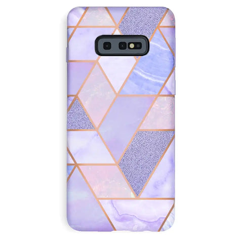 Purple Geometric Marble Samsung Case