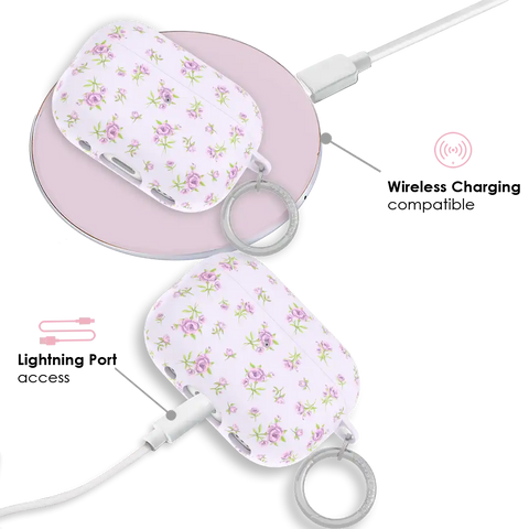 Dainty Lilac Floral AirPod Case