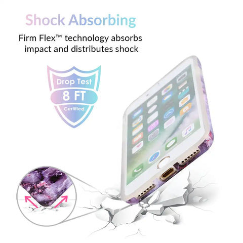Purple Stone Marble iPhone Case