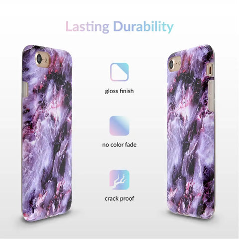 Purple Stone Marble iPhone Case