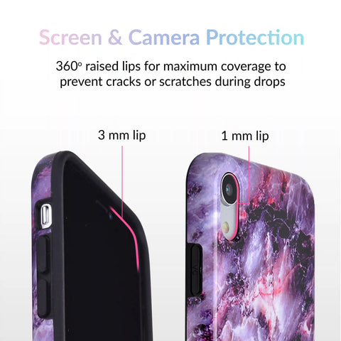 Purple Stone Marble iPhone Case