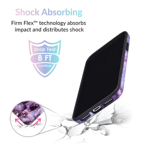 Purple Stone Marble iPhone Case