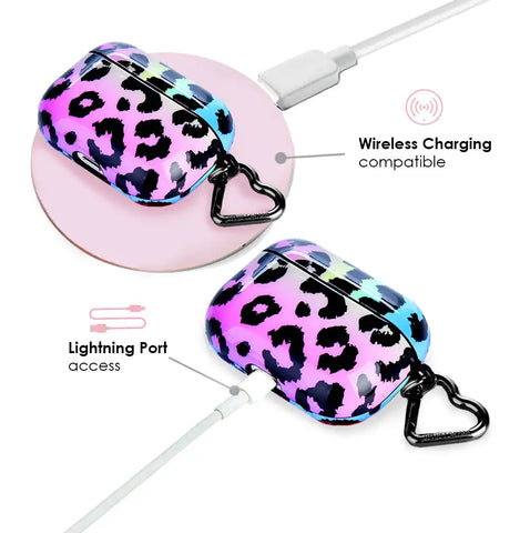 Rainbow Leopard AirPods Case