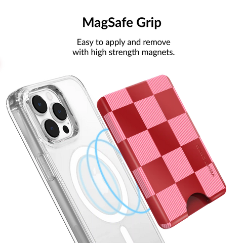 Rose Vibe Checkered Magsafe Wallet